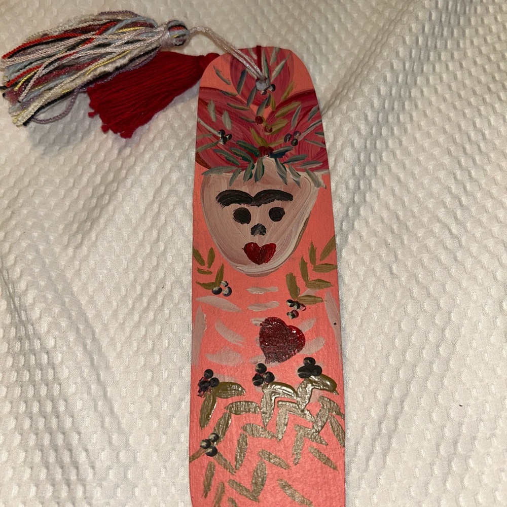 Handcrafted Señorita Pink Bookmark with Tassel